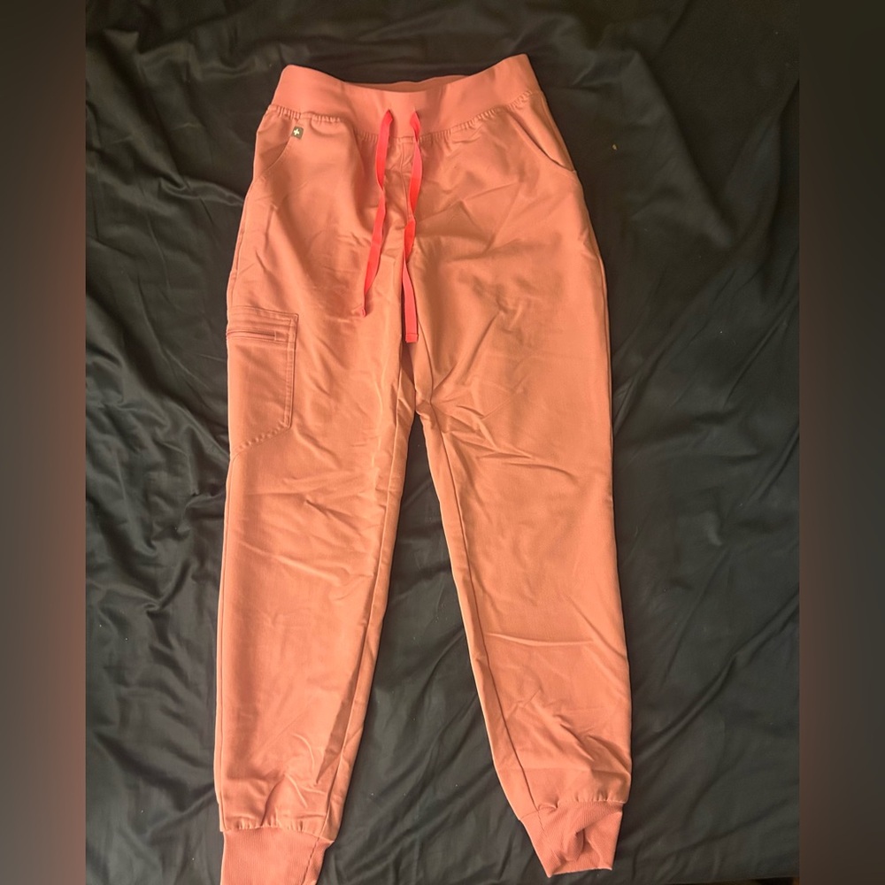 Pink jogger scrubs Figs
